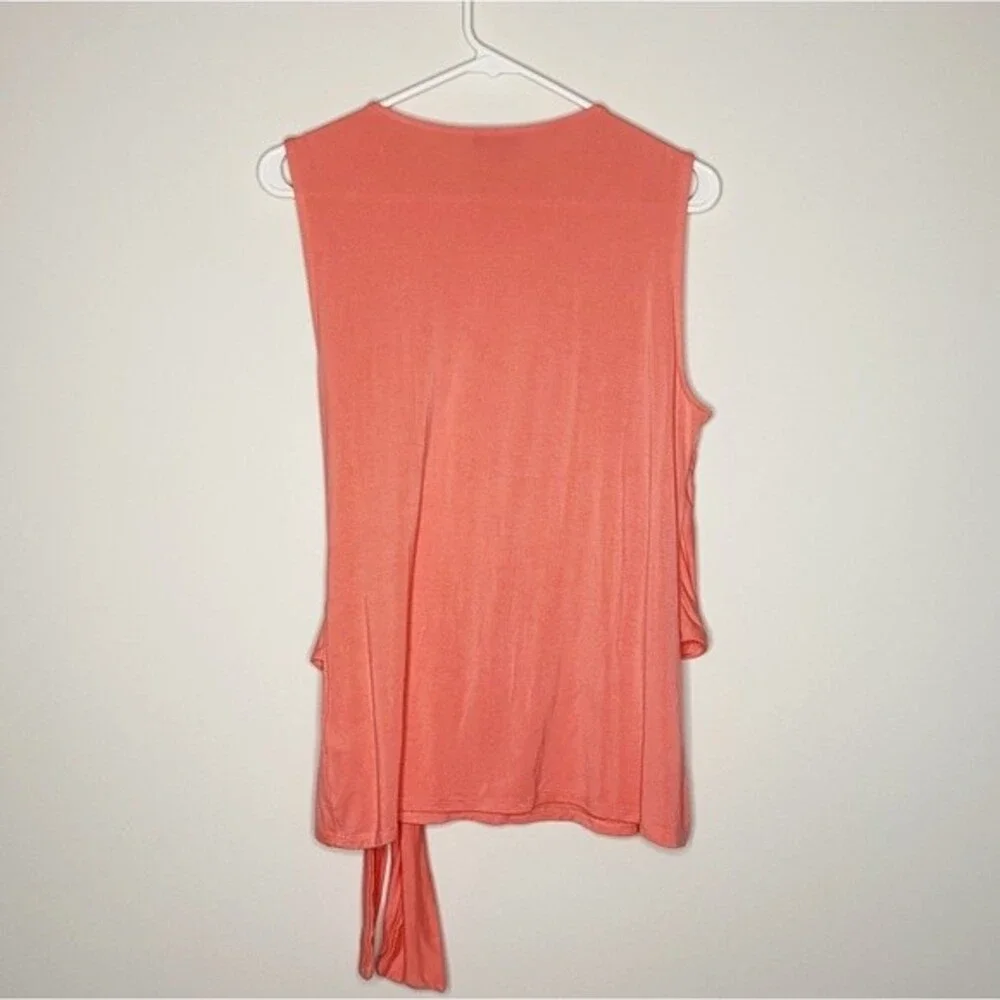 Vince Camuto Cool Melon Tie Front Balletcore Sleeveless Top Size Medium
